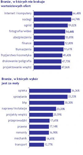 Dostępność ofert usługowych w internecie