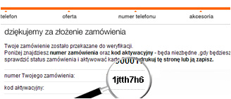 przykładowe podsumowanie zam&oacute;wienia w Orange